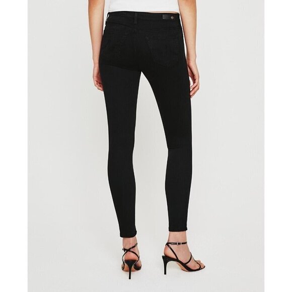 AG Adriano Goldschmied Size 24 Women's The Legging Ankle Jeans Super Black 26x31 - Picture 6 of 9